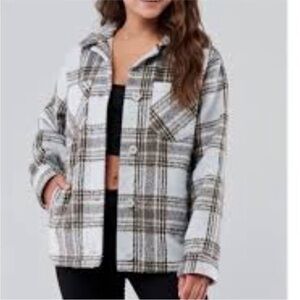 Hollister Plaid Jacket - Winter Blue